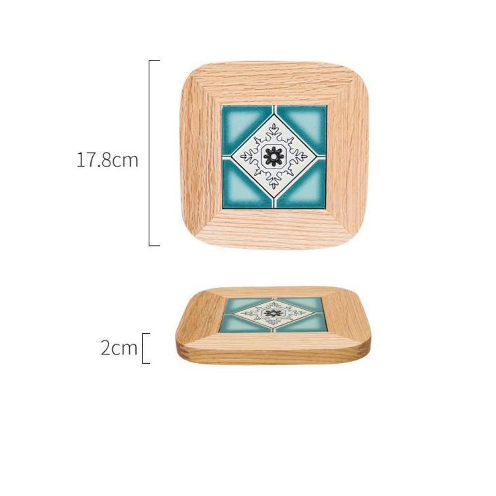 Olivier Wood & Ceramic Tile Trivet