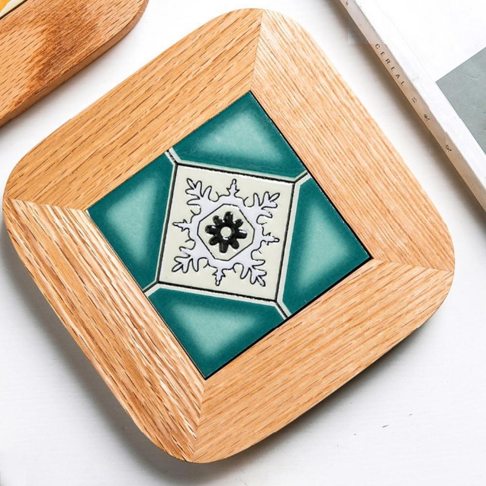 Olivier Wood & Ceramic Tile Trivet