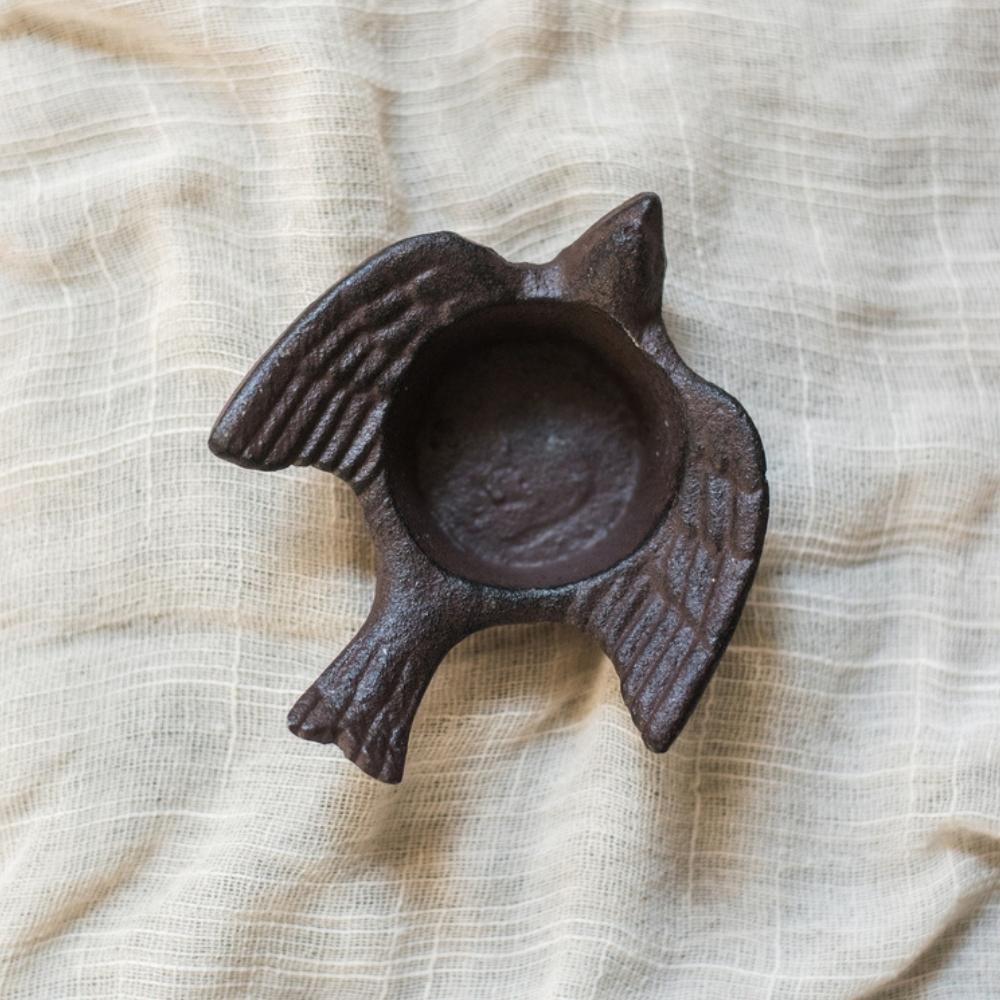 Vintage Cast Iron Bird Tealight Holder
