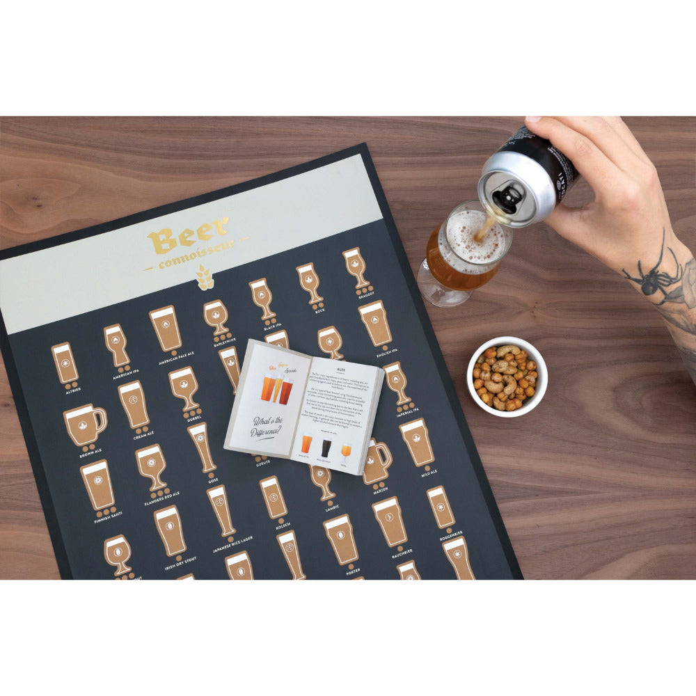 Luckies Beer Connoisseur Scratch Poster