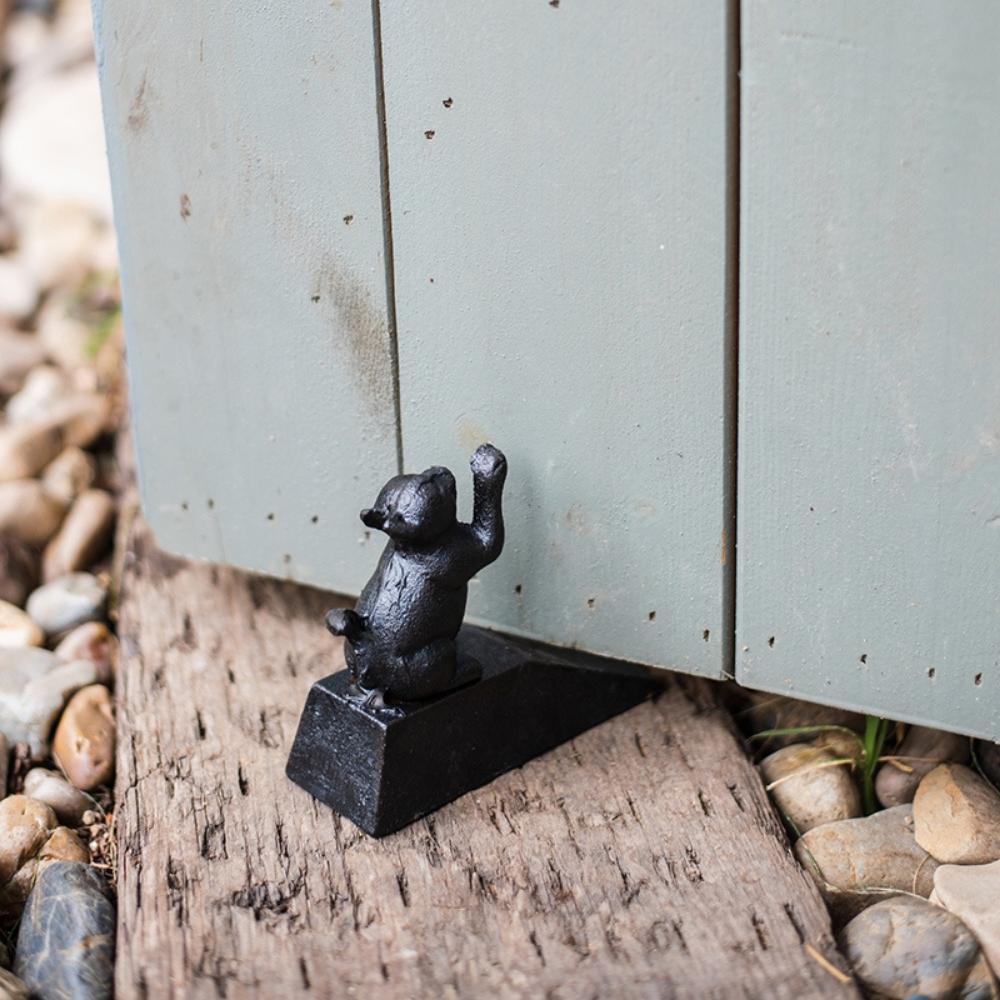 Vintage Cast Iron Door Stopper - Cat