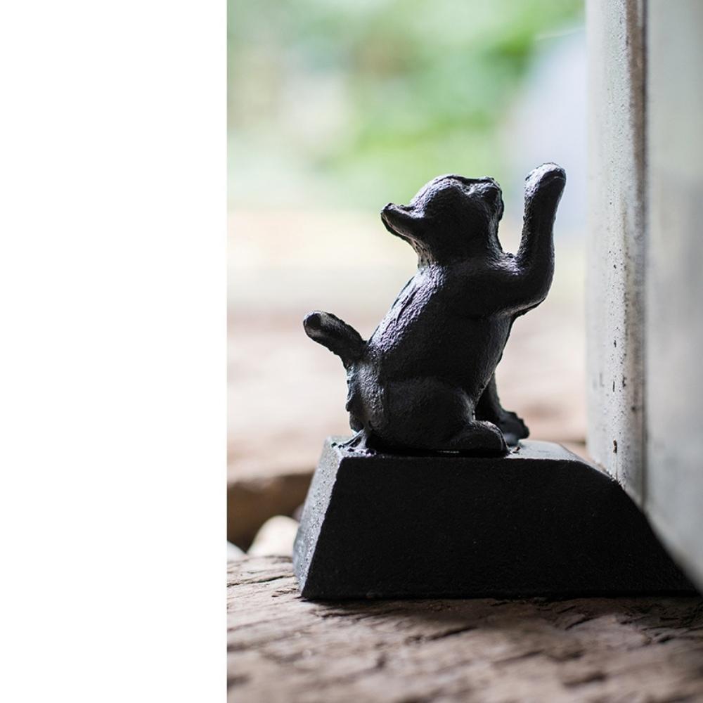 Vintage Cast Iron Door Stopper - Cat