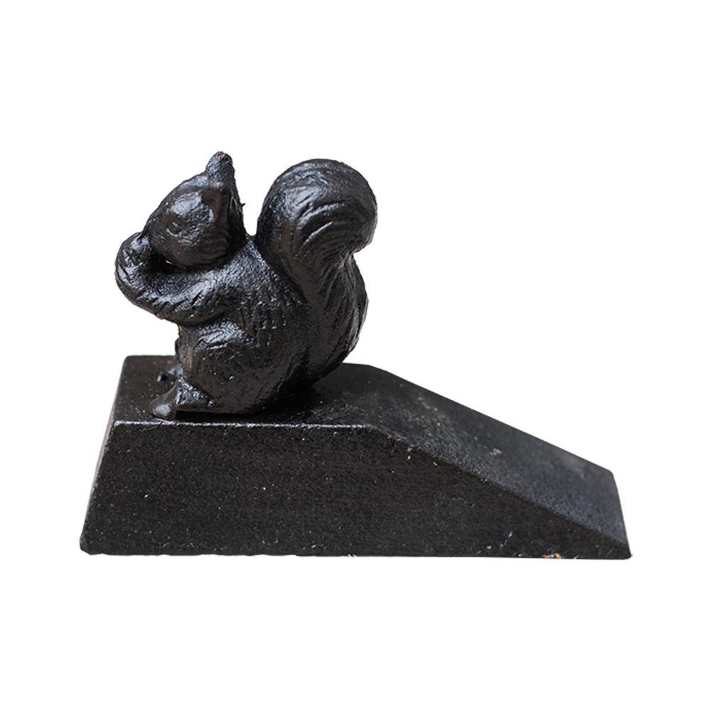 Vintage Cast Iron Door Stopper - Squirrel