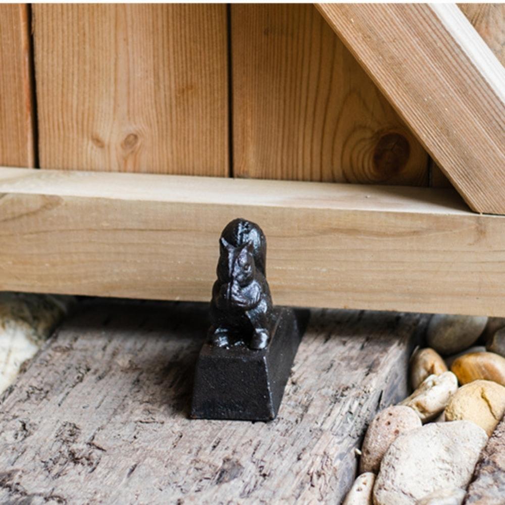 Vintage Cast Iron Door Stopper - Squirrel