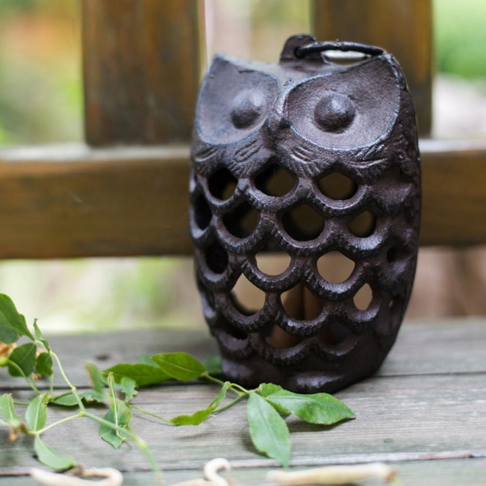 Vintage Cast Iron Owl Tealight Holder