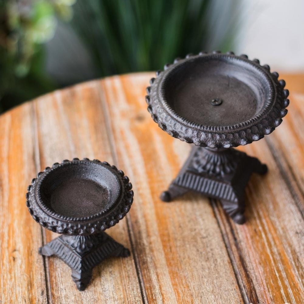 Vintage Cast Iron Candle Holder