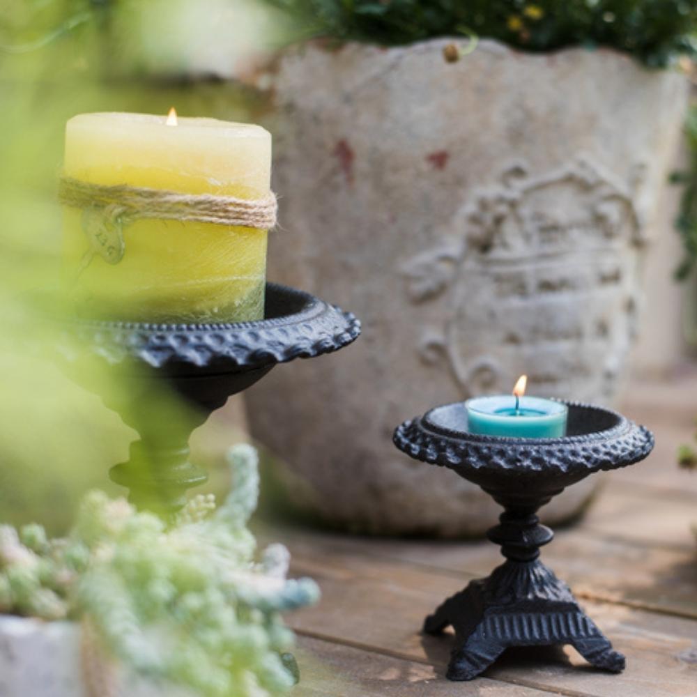 Vintage Cast Iron Candle Holder