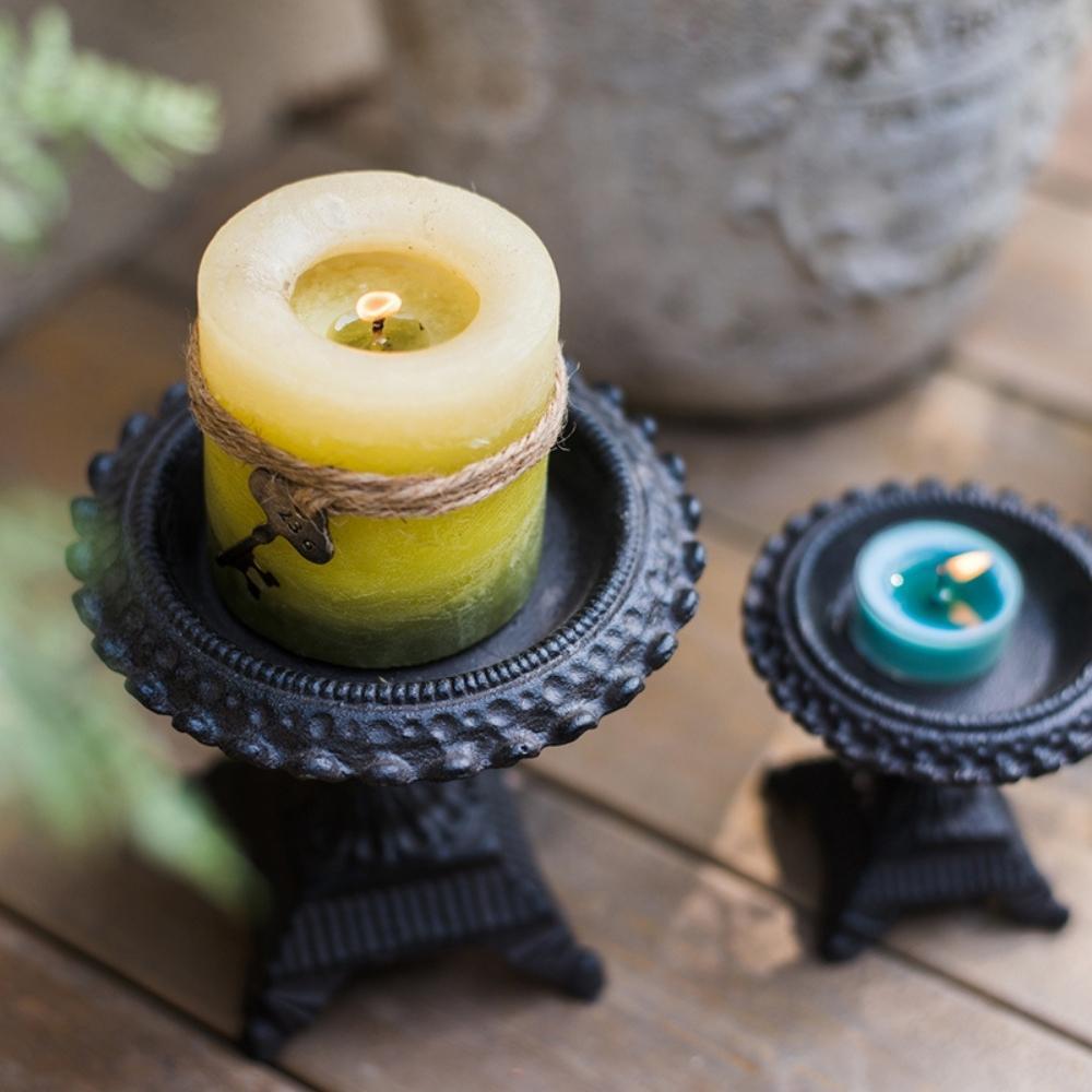 Vintage Cast Iron Candle Holder