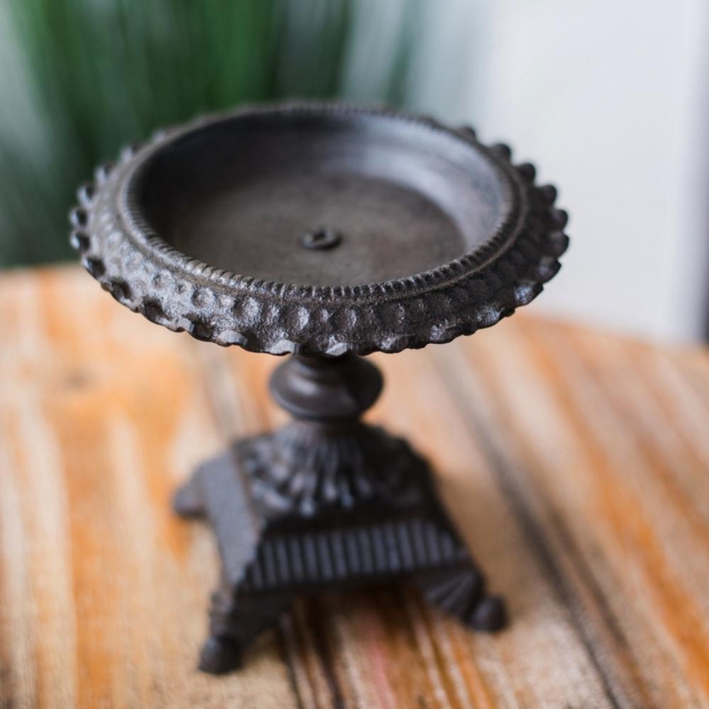 Vintage Cast Iron Candle Holder