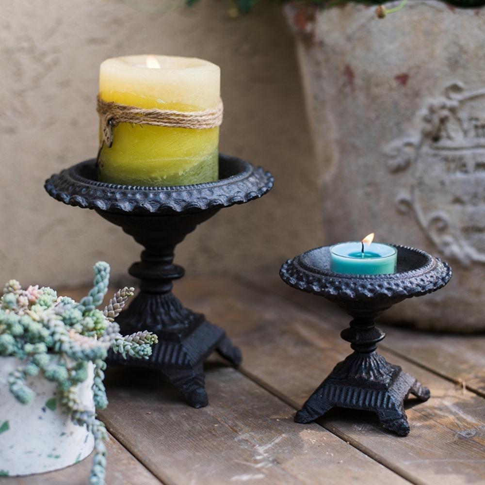 Vintage Cast Iron Candle Holder