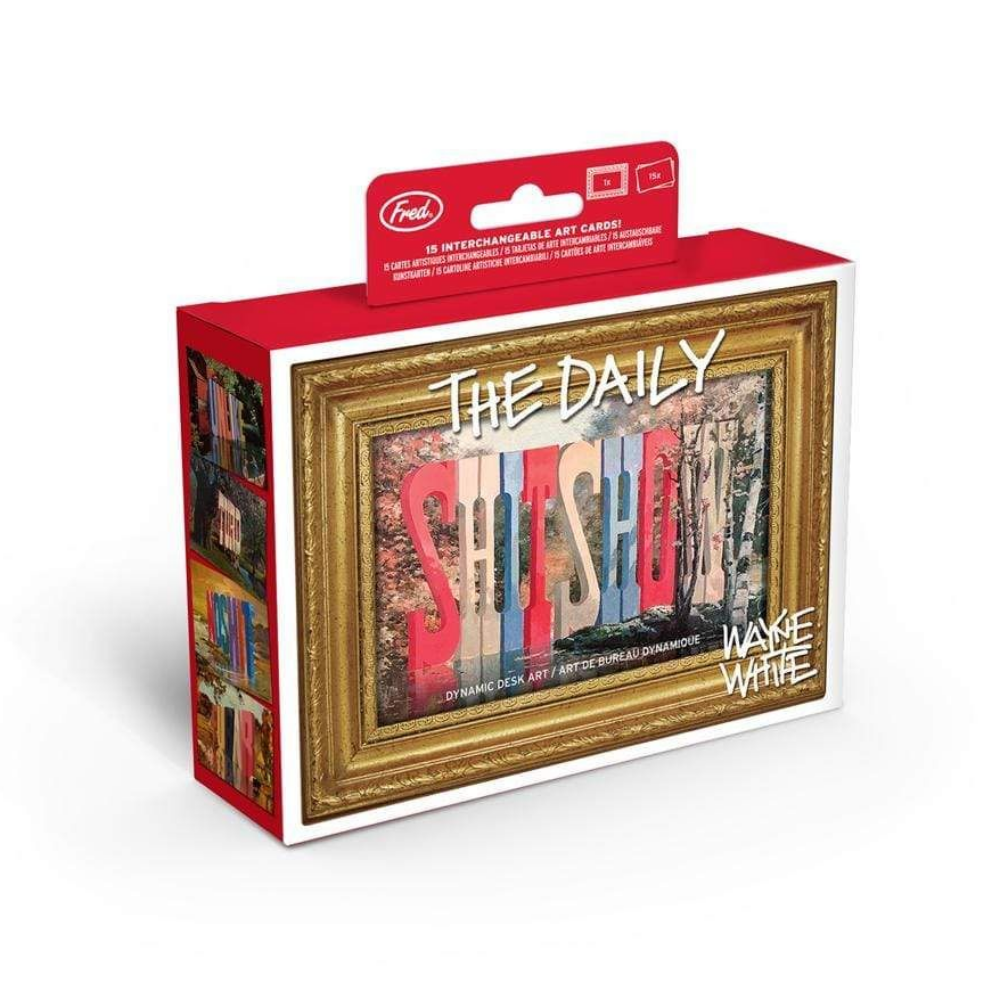 Fred Desk Art Daily Shitshow - 15 Interchangeable Art Cards by Wayne White