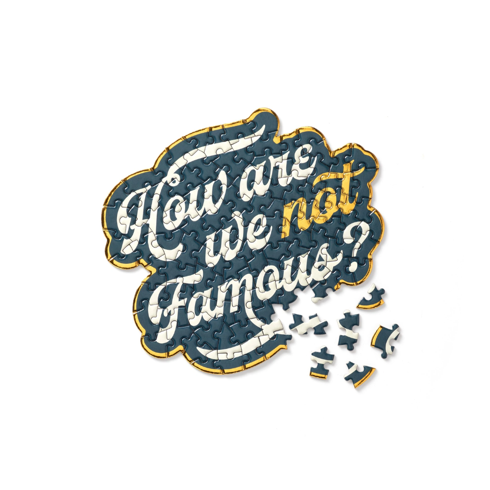 Galison How Are We Not Famous? 100 Piece Mini Shaped Puzzle by Brass Monkey