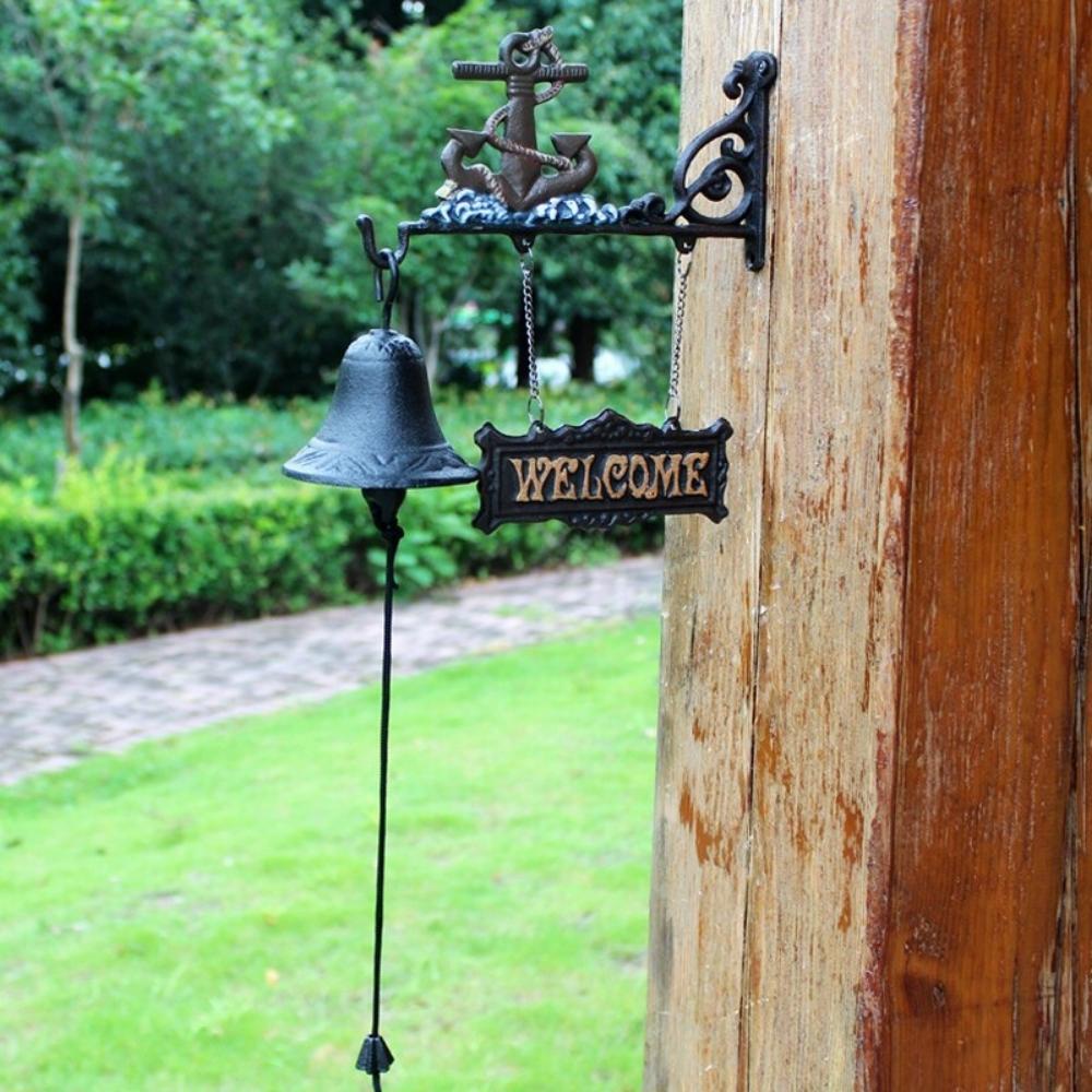 Cast Iron Anchor Garden Welcome Hanging Door Bell