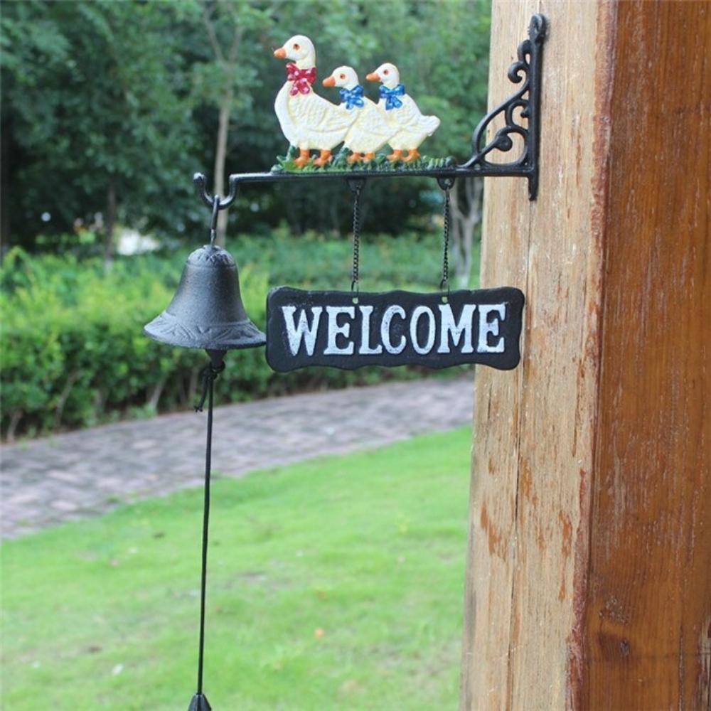 Cast Iron Ducks Garden Hanging Door Bell