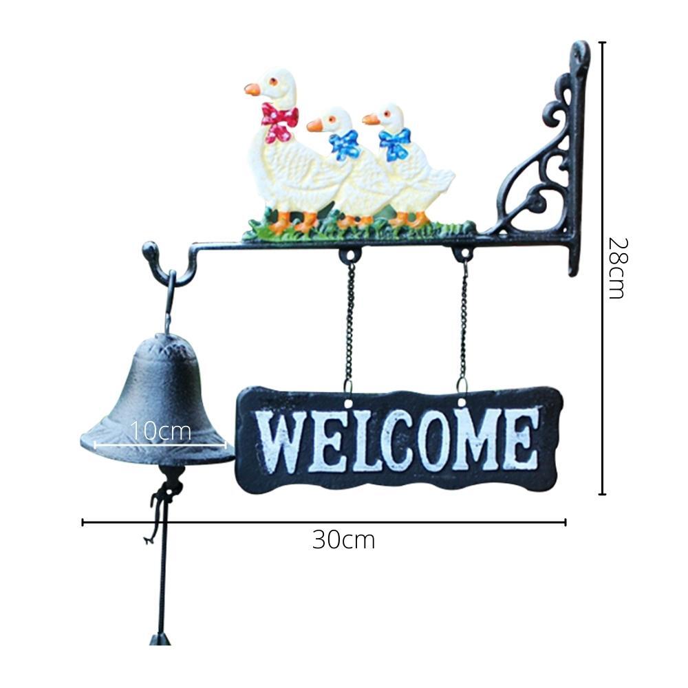 Cast Iron Ducks Garden Hanging Door Bell