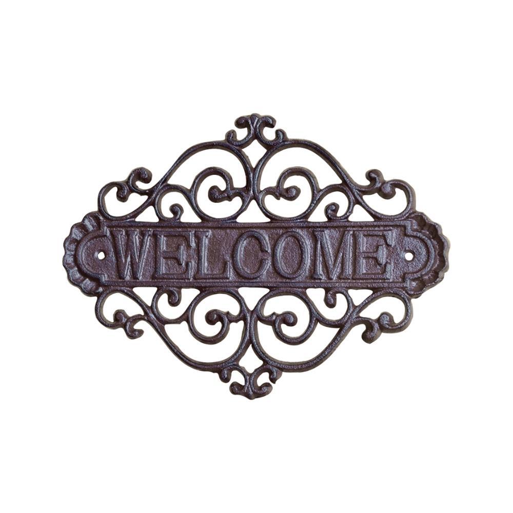 Cast Iron Outdoor Decor Welcome Sign