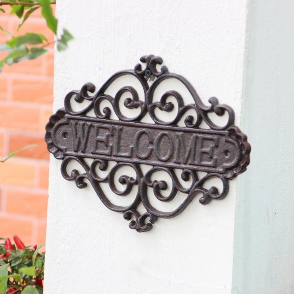 Cast Iron Outdoor Decor Welcome Sign