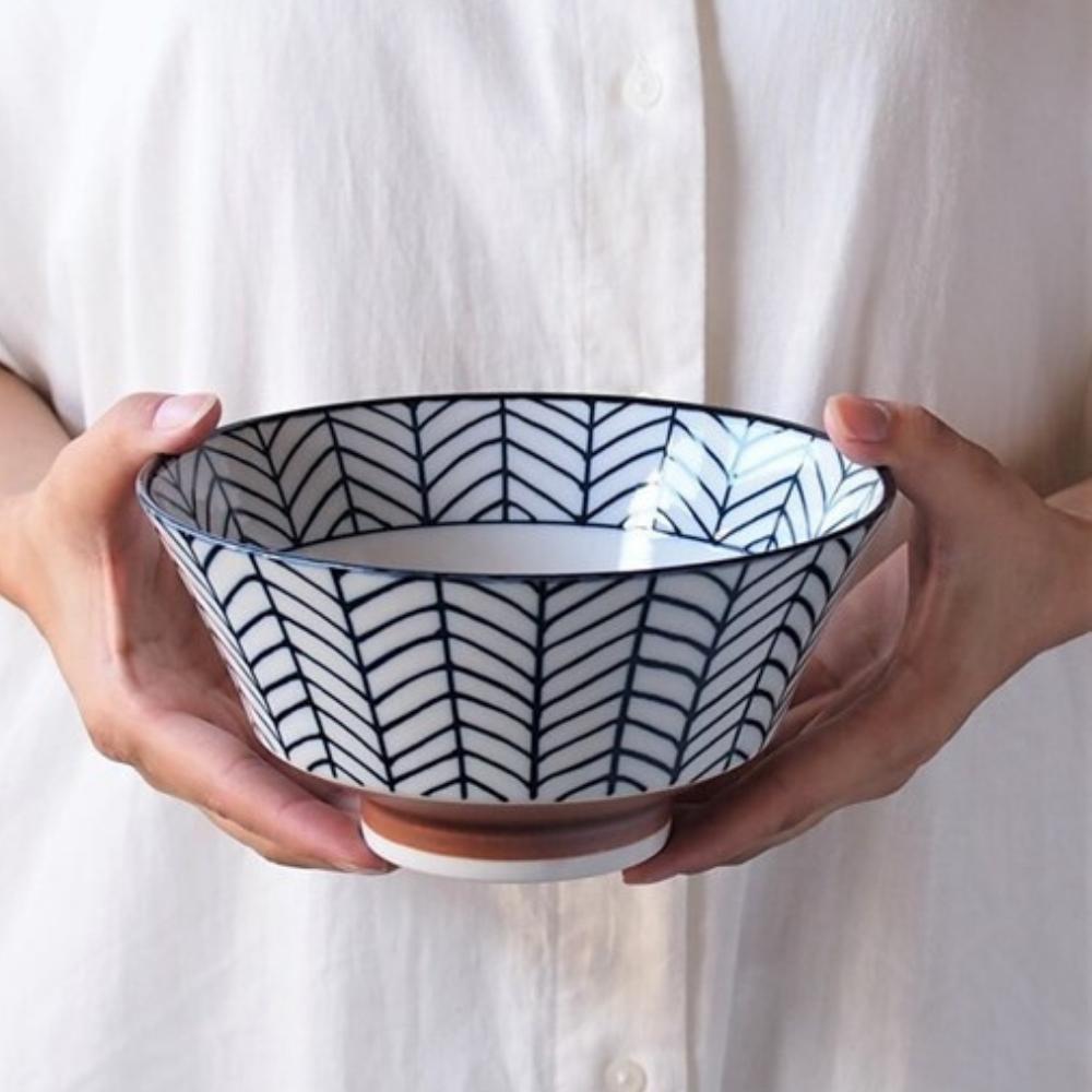 Minoru Pottery Suzu Yabane Japanese Porcelain Ramen Bowl