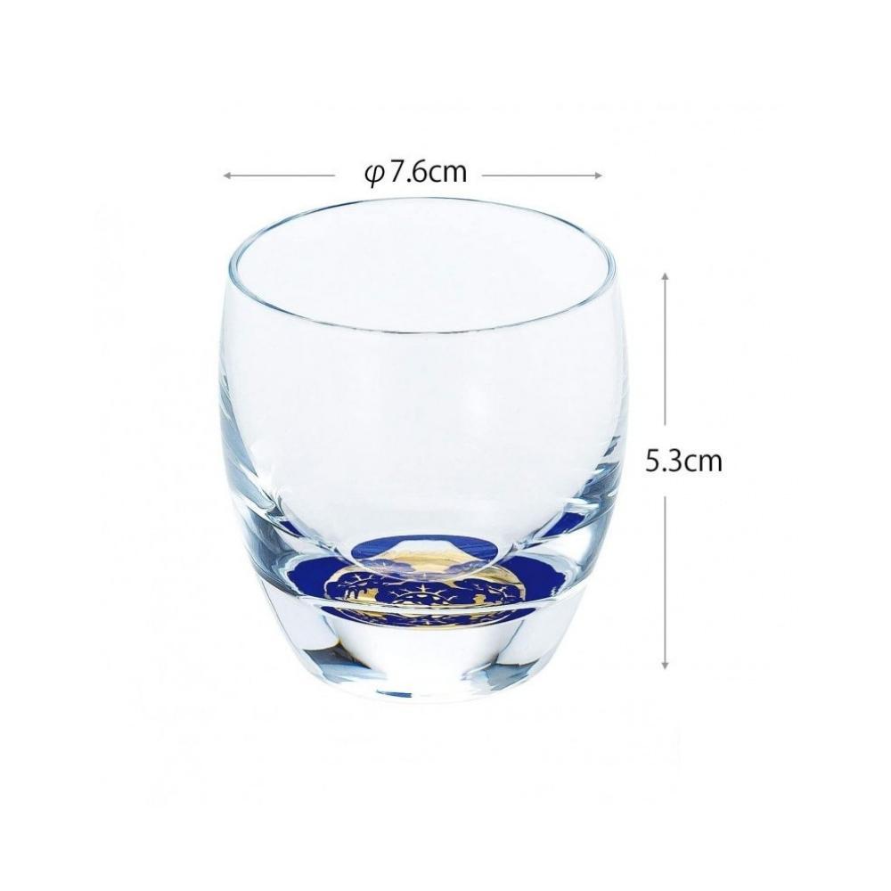 Toyosasaki Mt. Fuji and Shochikubai Glass Sake Cups (Set of 3)