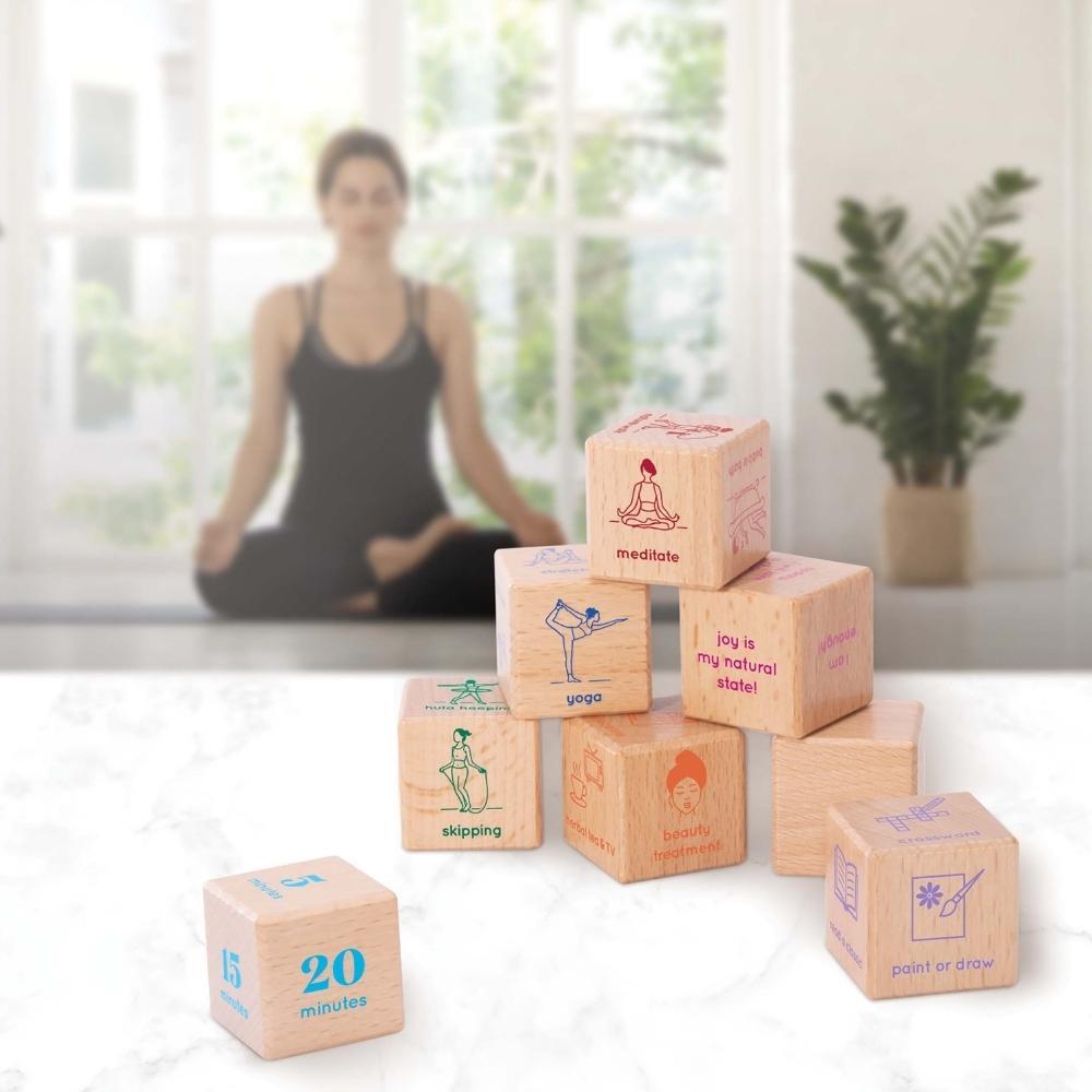 IS Gift Set of 8 Woodeen Wellness Dice