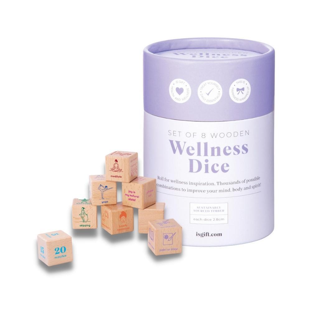 IS Gift Set of 8 Woodeen Wellness Dice