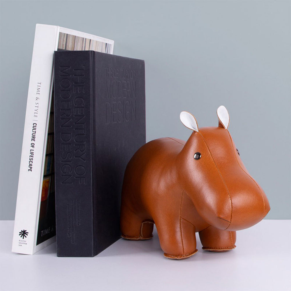 Zuny Bookend Classic Hippo Tan