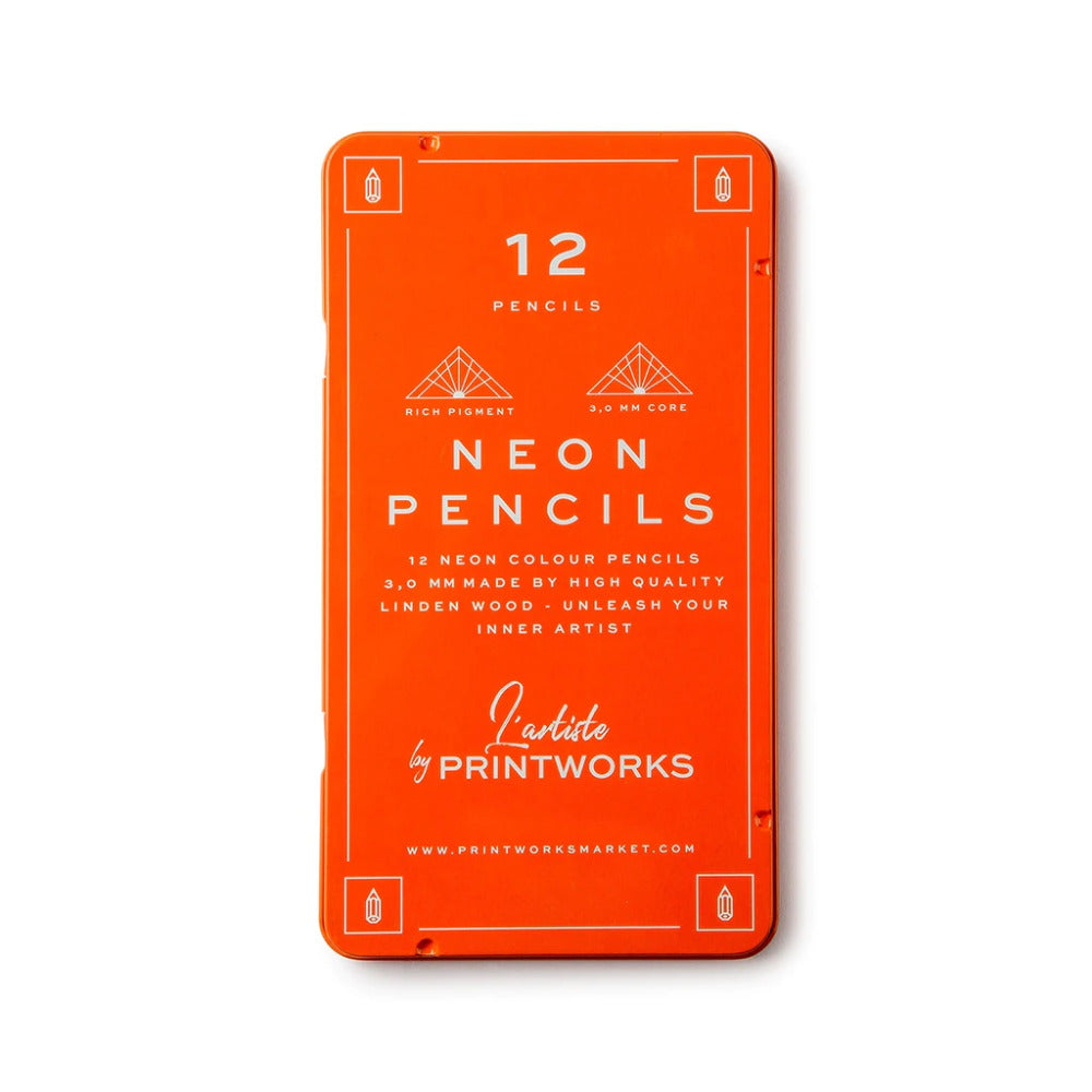 Printworks Colour Pencils (Set Of 12) - Neon