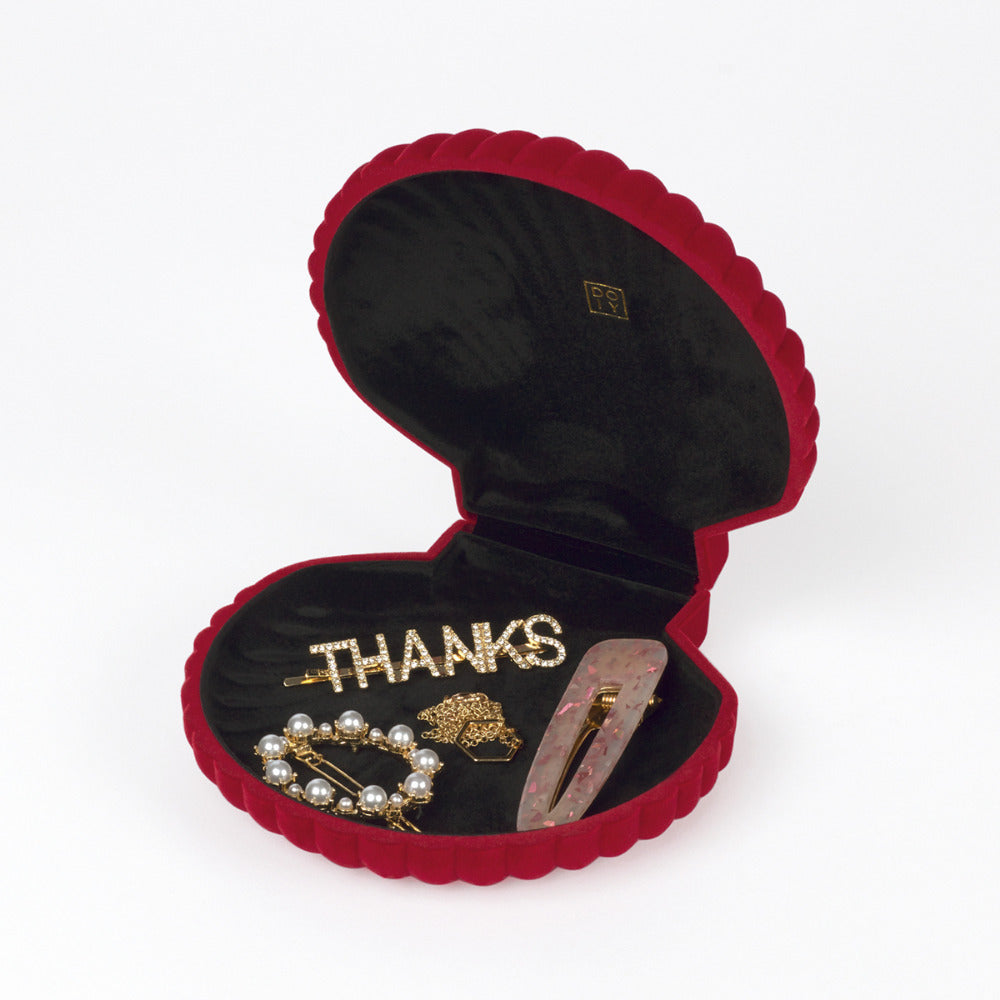 DOIY Shell Jewelry Box Red