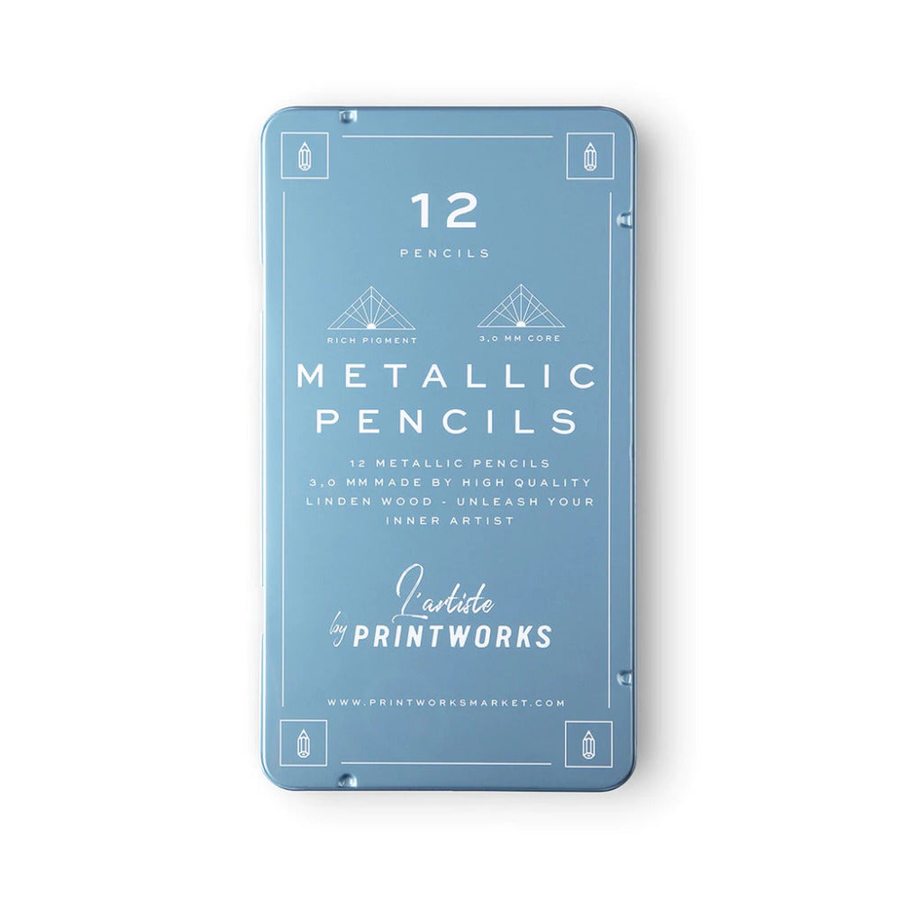 Printworks Colour Pencils (Set Of 12) Metallic