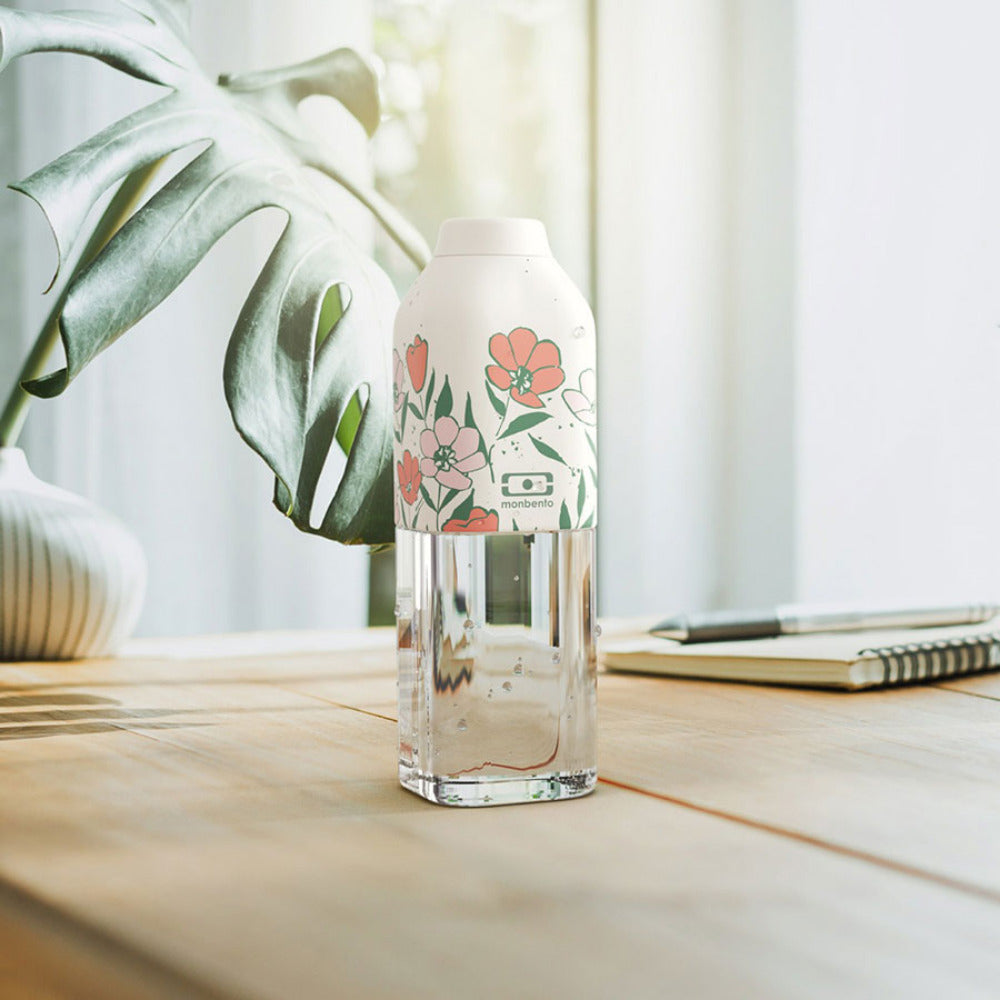 Monbento Positive M Graphic 500ml Water Bottle - Bloom