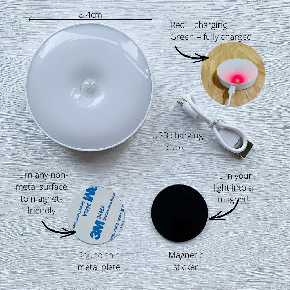 LED Magnetic Rechargeable Sensor Light (Set of 2)