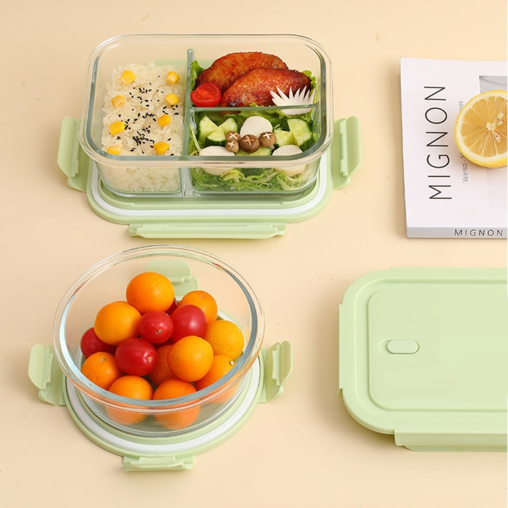 Smart Seal Glass Bento Lunch Box Set