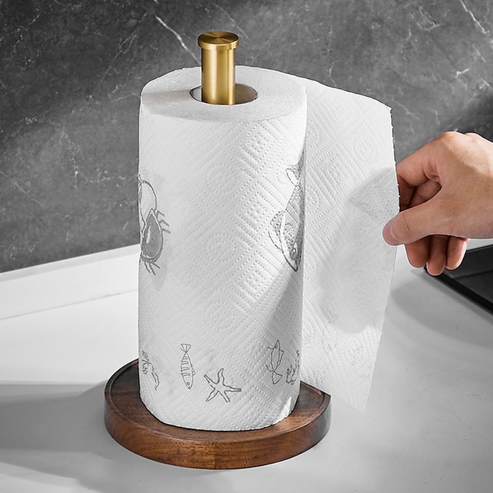 Oliver Walnut Wooden Kitchen Roll Holder