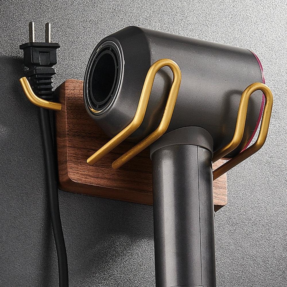 Oliver Walnut Wall Mount Dyson Hair Dryer Holder 12cm