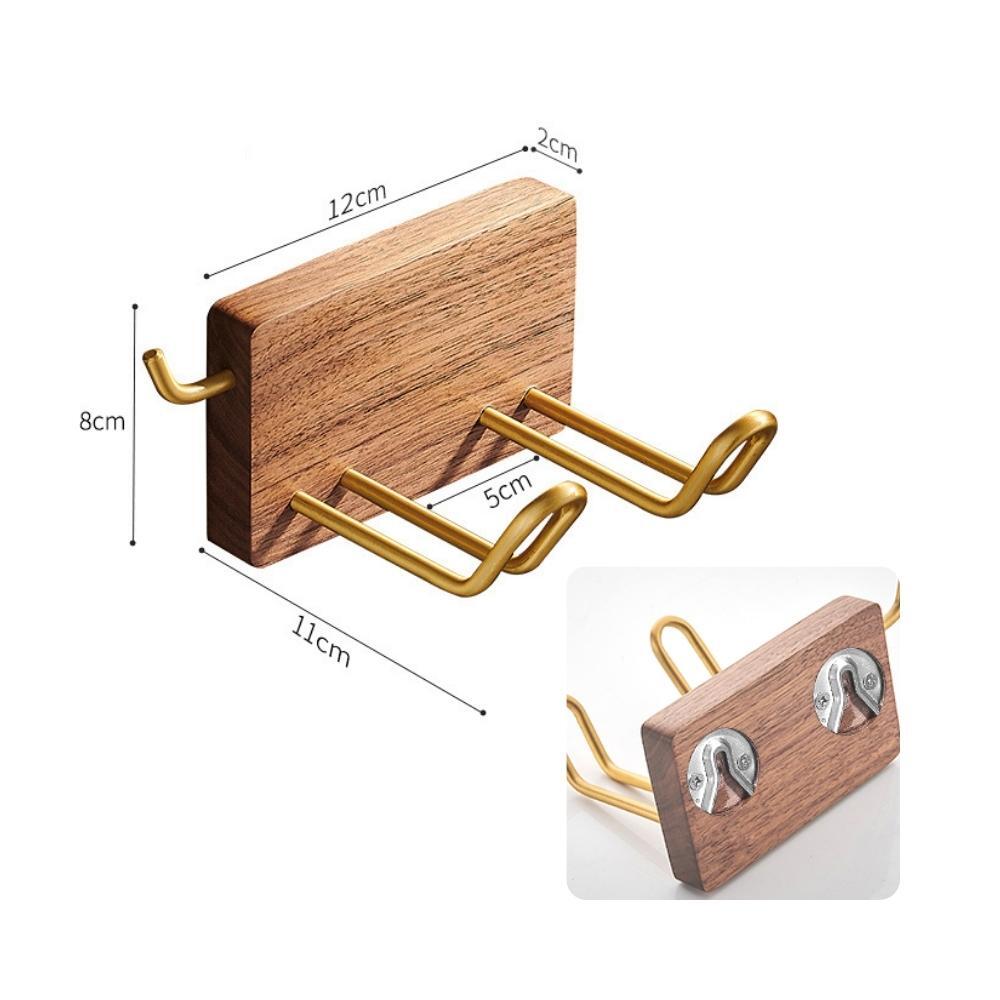 Oliver Walnut Wall Mount Dyson Hair Dryer Holder 12cm