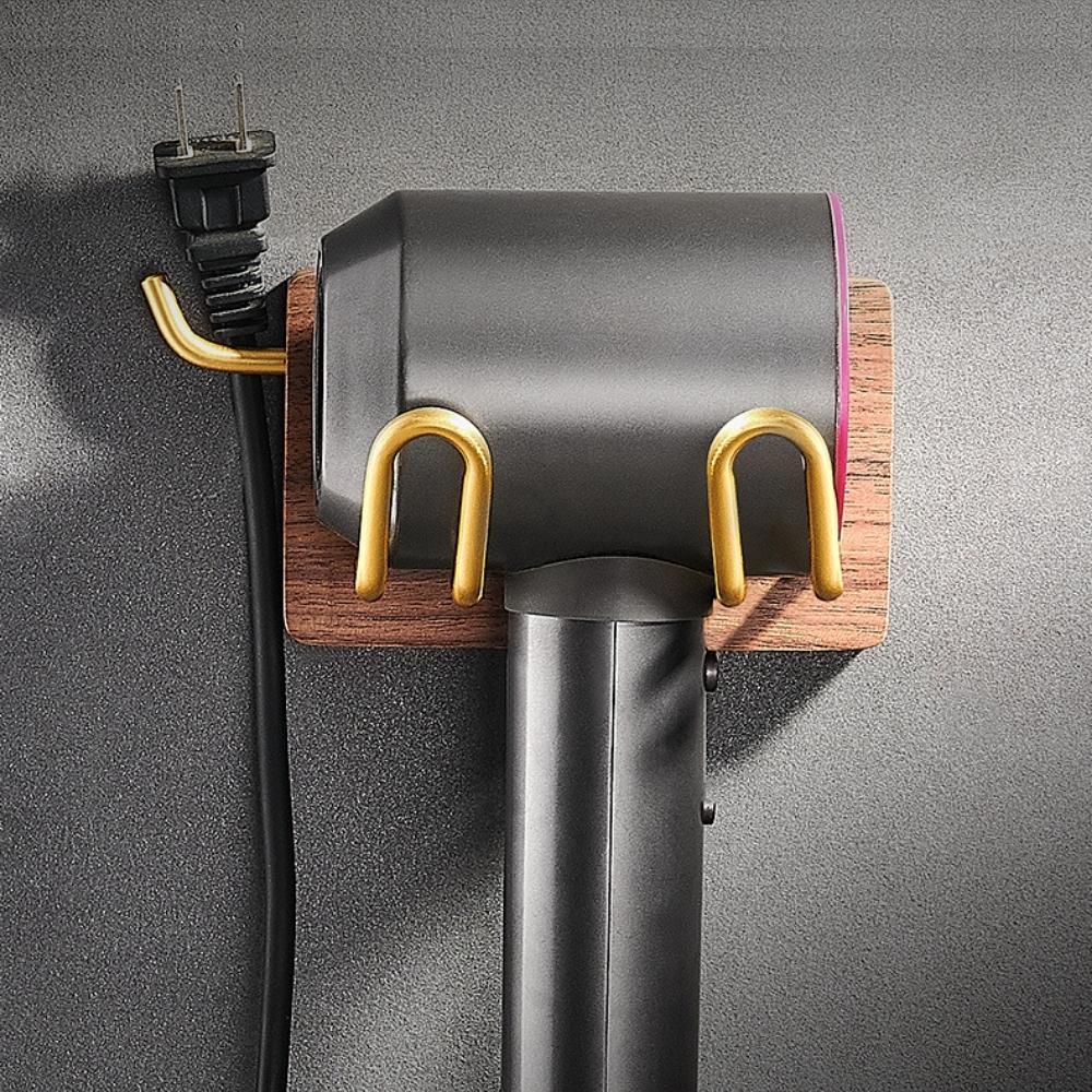 Oliver Walnut Wall Mount Dyson Hair Dryer Holder 12cm