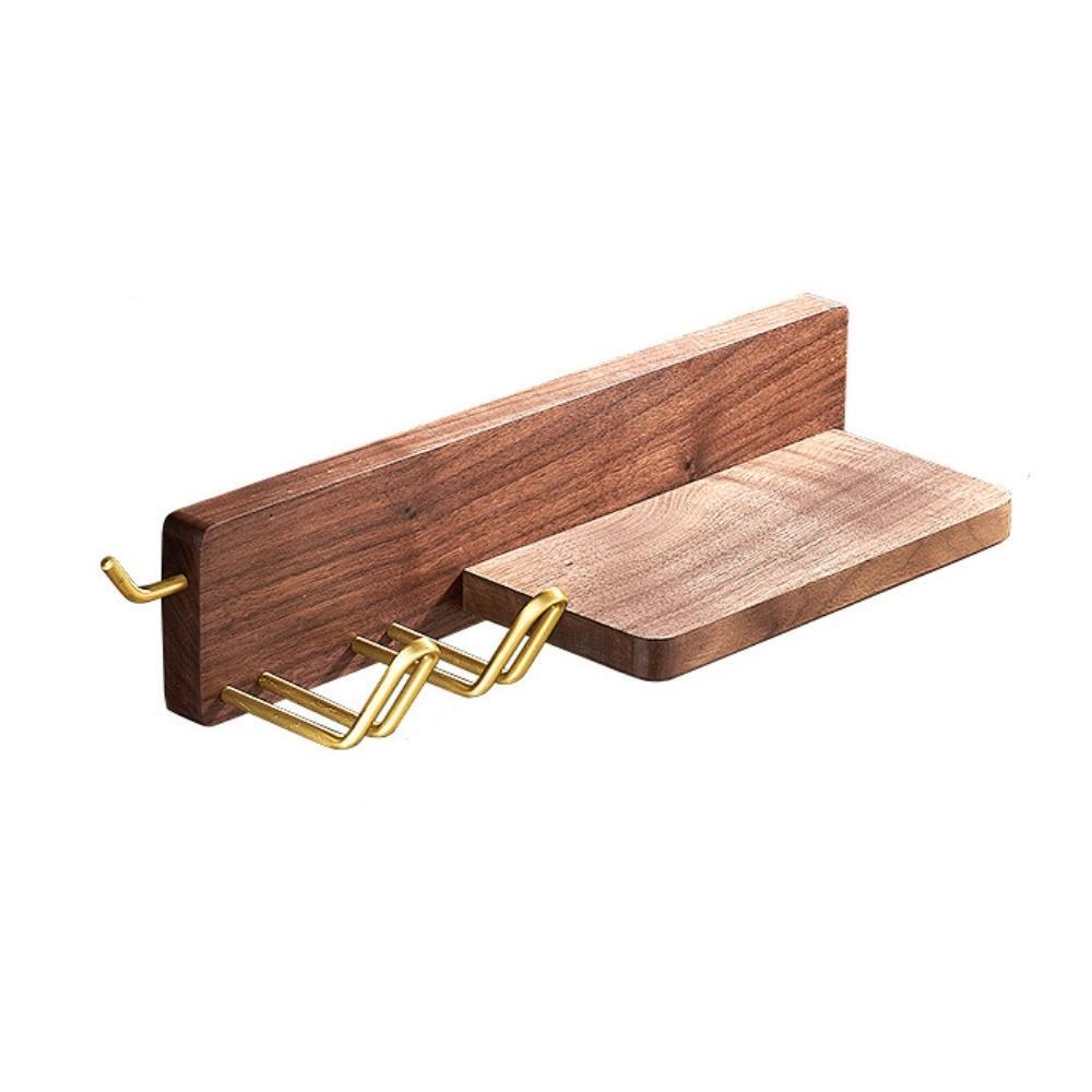Oliver Walnut Wall Mount Dyson Hair Dryer Holder 36cm