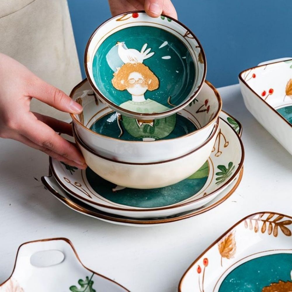 Ceramic Fairy Forest 12.5cm Bowl (Set of 2)