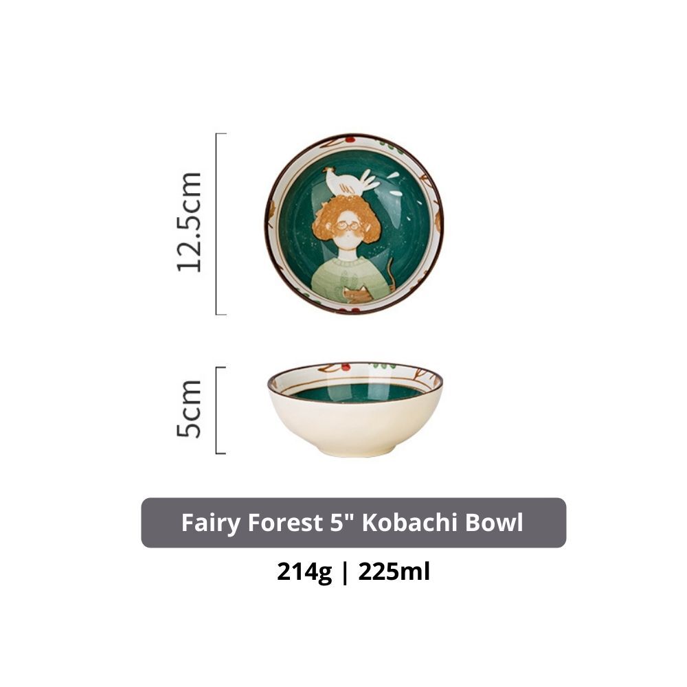 Ceramic Fairy Forest 12.5cm Bowl (Set of 2)