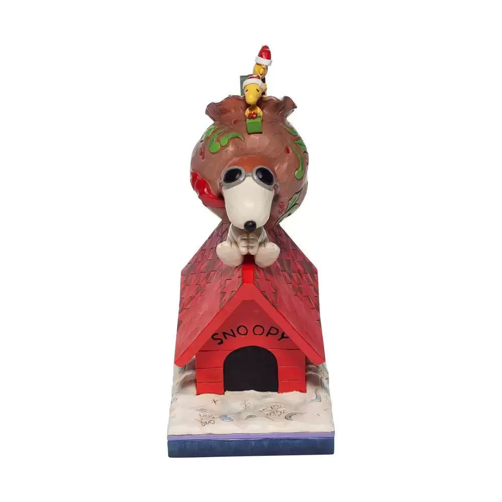 Peanuts by Jim Shore Snoopy and Woodstock Delivering Christmas Presents