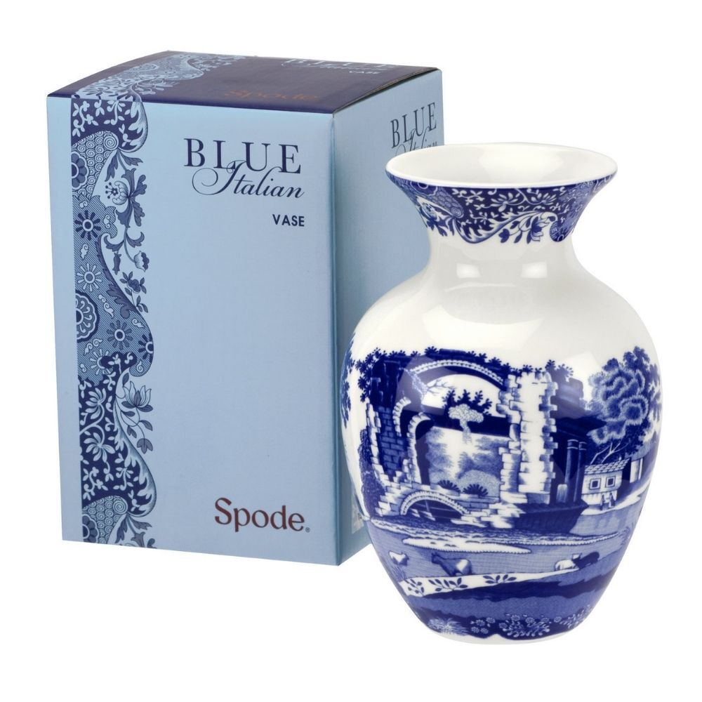 Spode Blue Italian 15cm Vase
