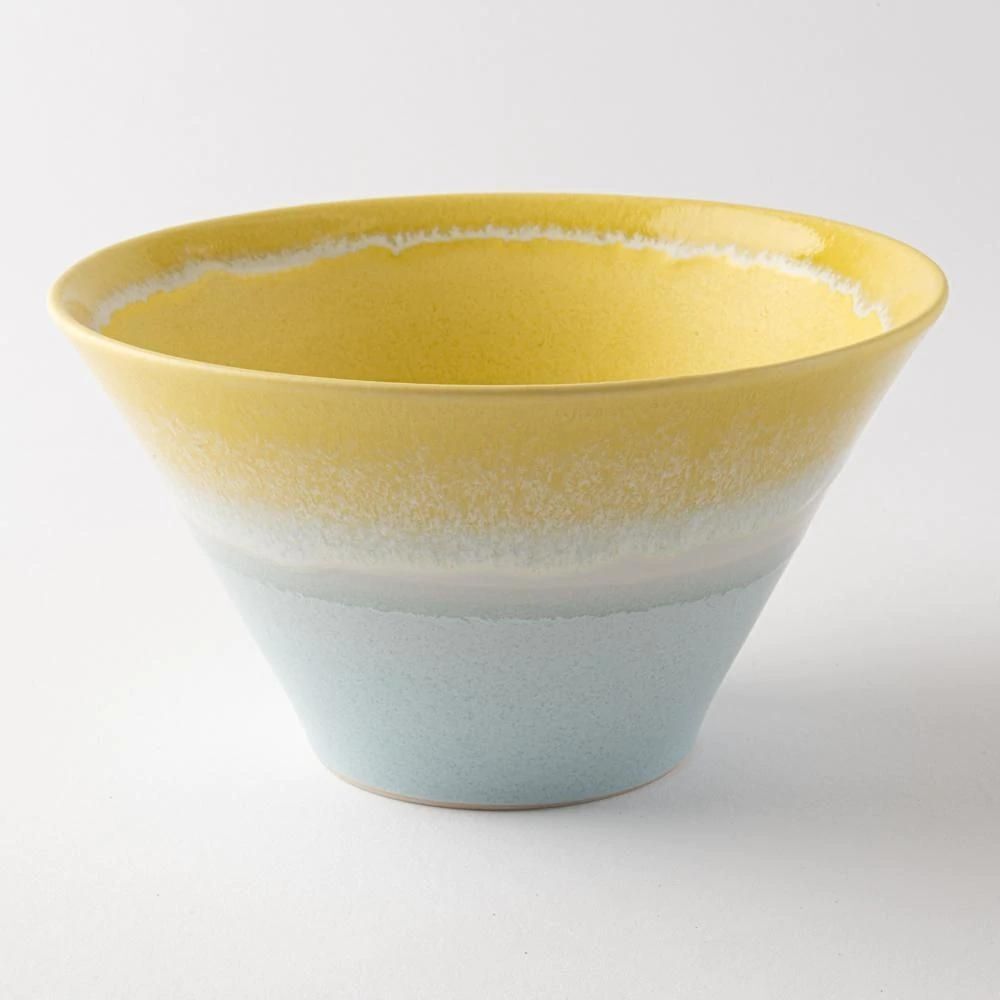 Sinkougama Pastel Donburi Bowl Yellow x Blue
