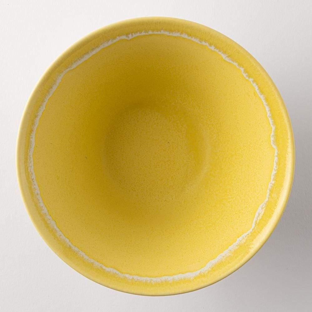 Sinkougama Pastel Donburi Bowl Yellow x Blue