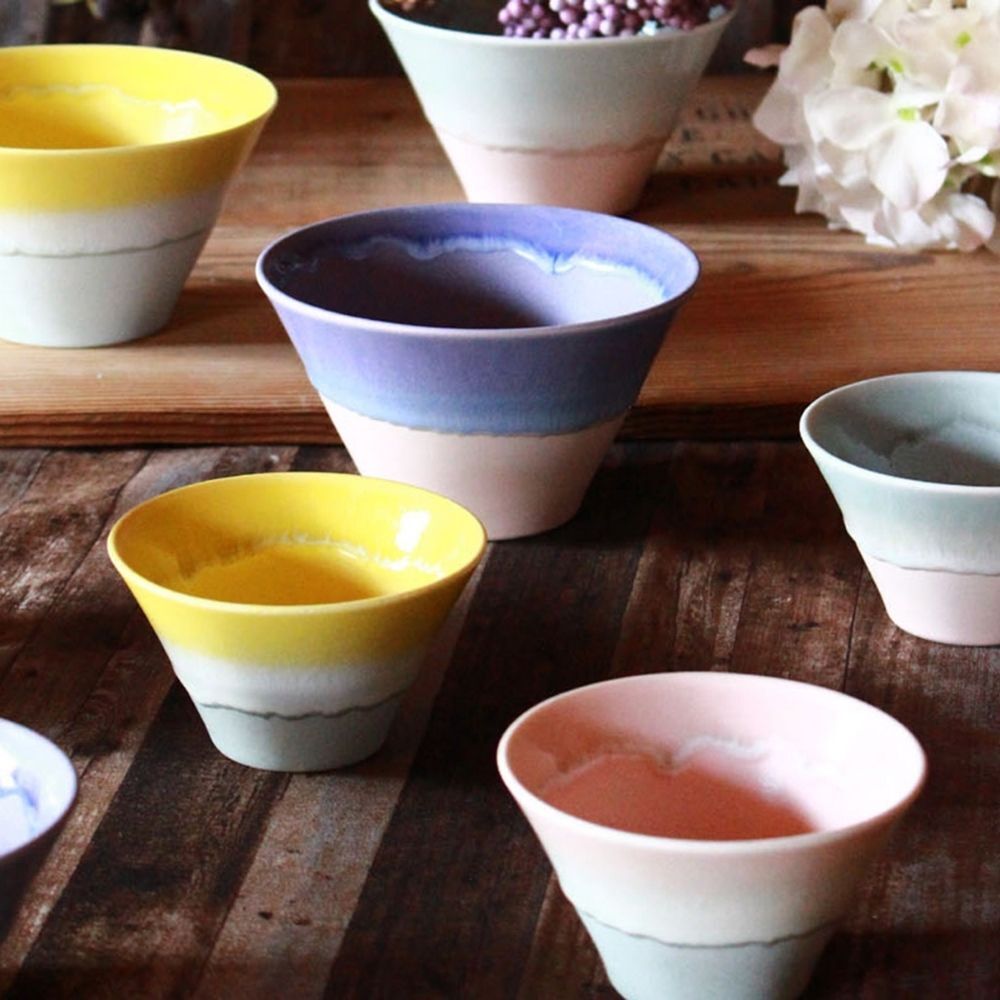 Sinkougama Pastel Donburi Bowl Purple x Pink