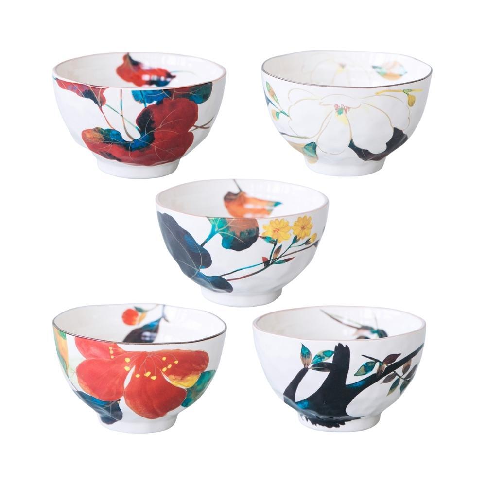 And Ai Minoyaki Hanakairo Rice Bowls Set of 5