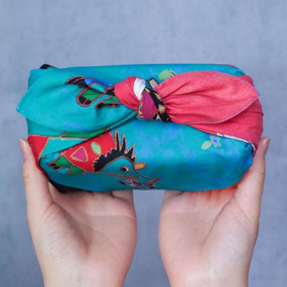 Musubi 50 Boar family Art Brut Furoshiki Wrapping Cloth