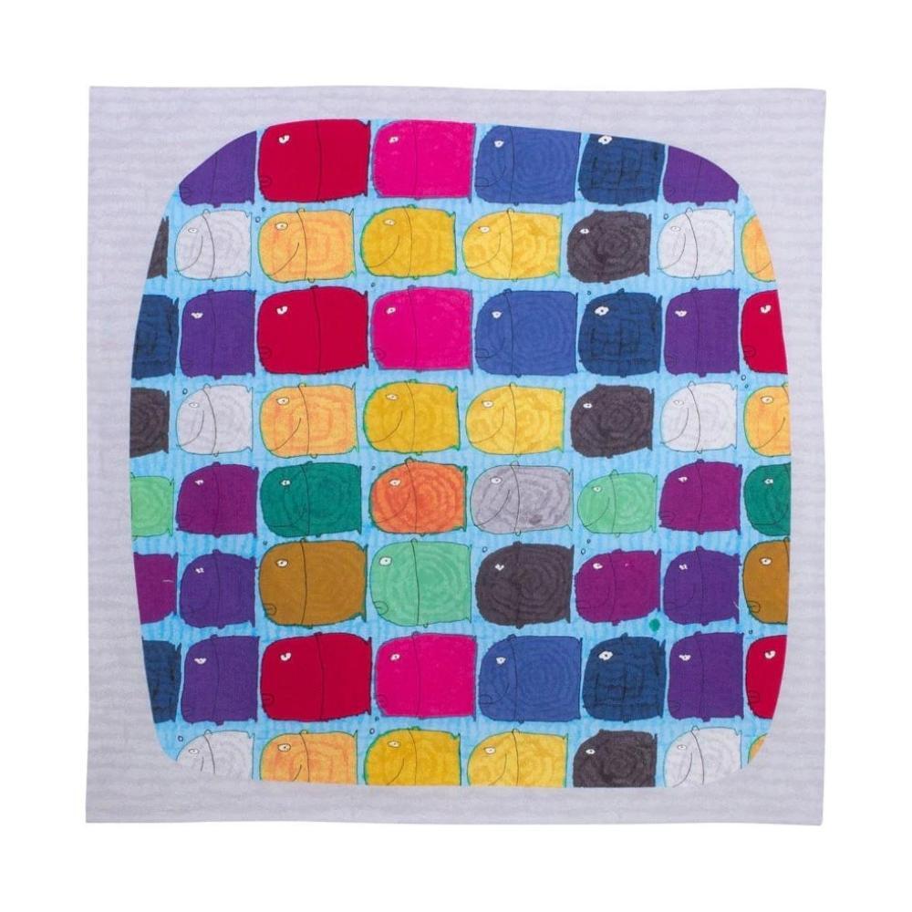 Musubi 50 Colorful Fish Art Brut Furoshiki Wrapping Cloth