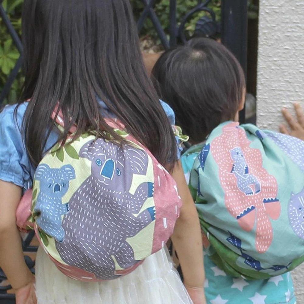 Musubi 104 Kata Kata Sea Otter Blue Furoshiki Wrapping Cloth