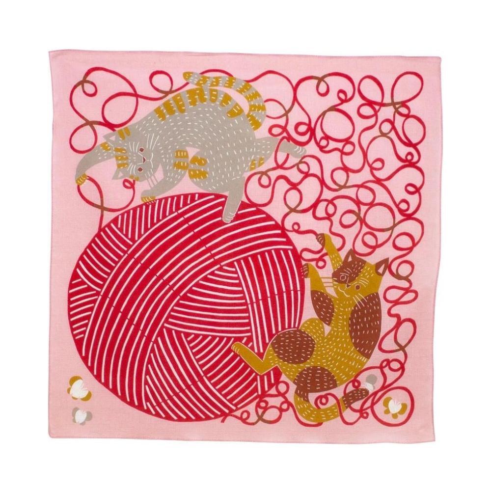 Musubi 50 Kata Kata Cats & Yarn Furoshiki Wrapping Cloth