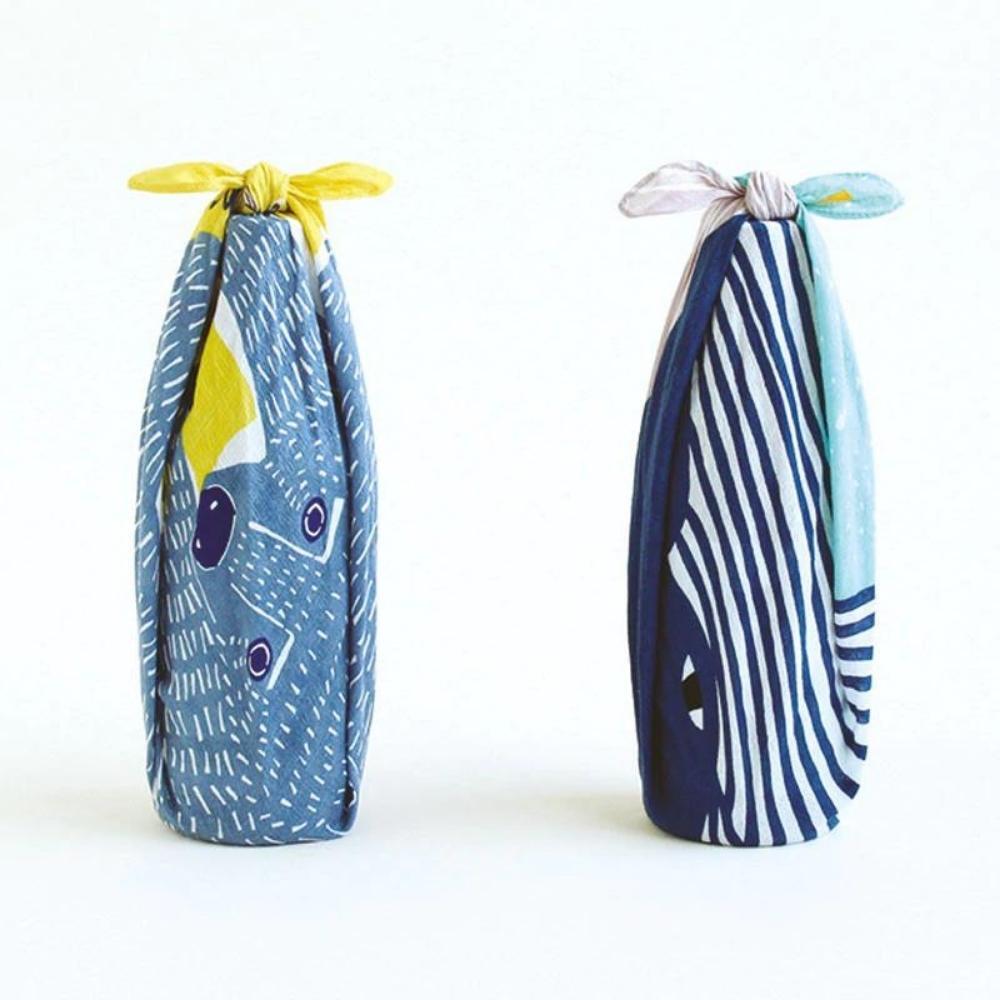 Musubi 50 Kata Kata Blue Whale Furoshiki Wrapping Cloth